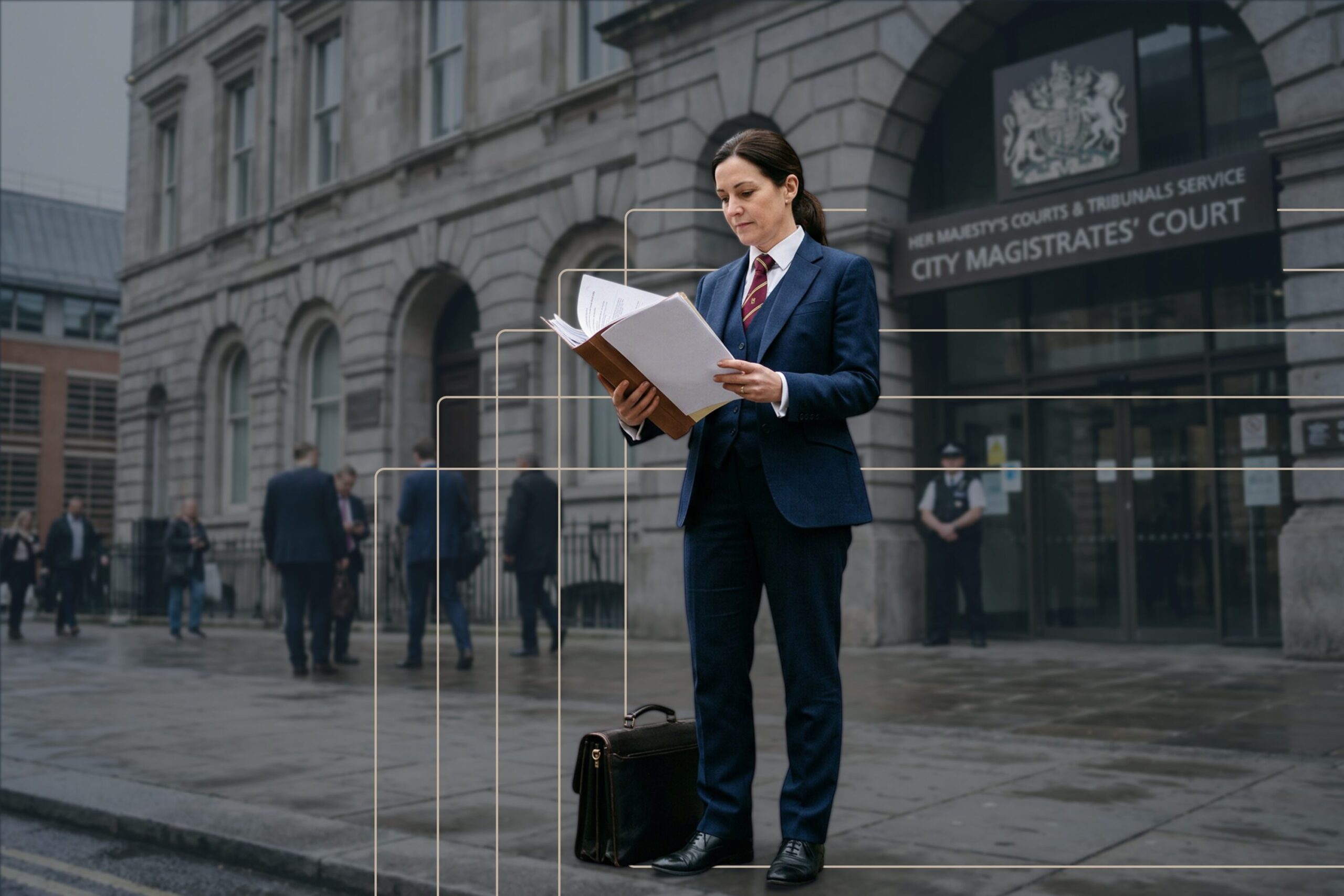 Online Fraud & Identity Theft Defence Solicitor outside Court